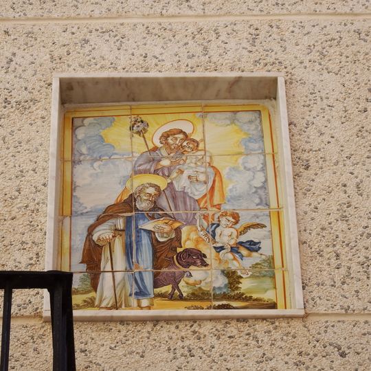 Retablo cerámico de San José y San Antonio