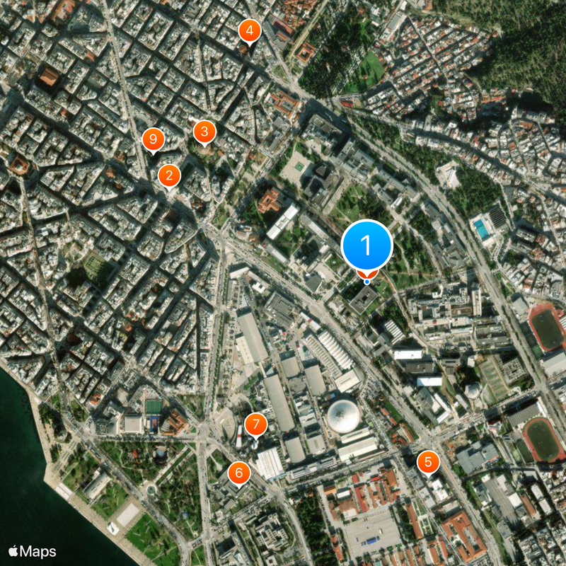 Aristotle University of Thessaloniki Map