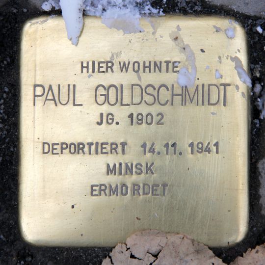 Stolperstein à la mémoire de Paul Goldschmidt