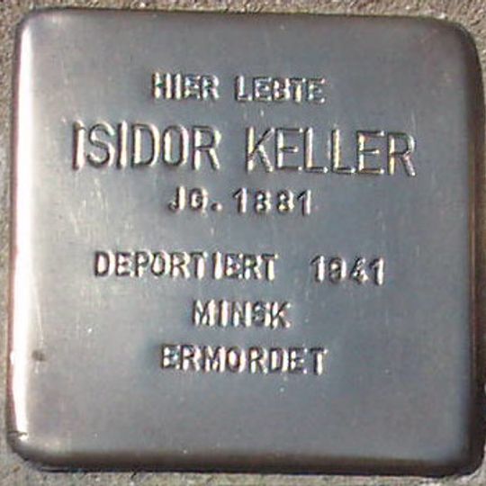 Stolperstein en memoria de Isidor Keller