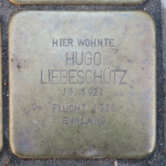 Stolperstein en memoria de Hugo Liebeschütz
