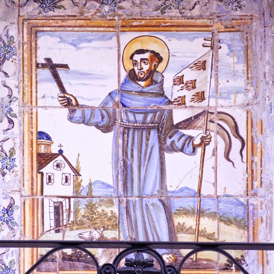 Ceramic panel of Saint Francis of Assisi