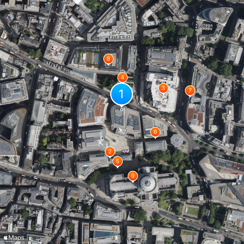 Bourse de Londres Carte