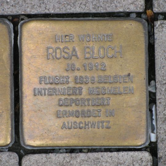 Stolperstein en memoria de Rosa Bloch