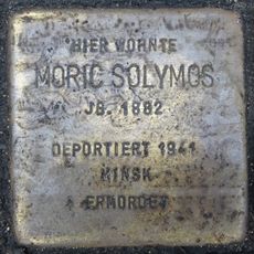 Stolperstein dedicated to Moric Solymos