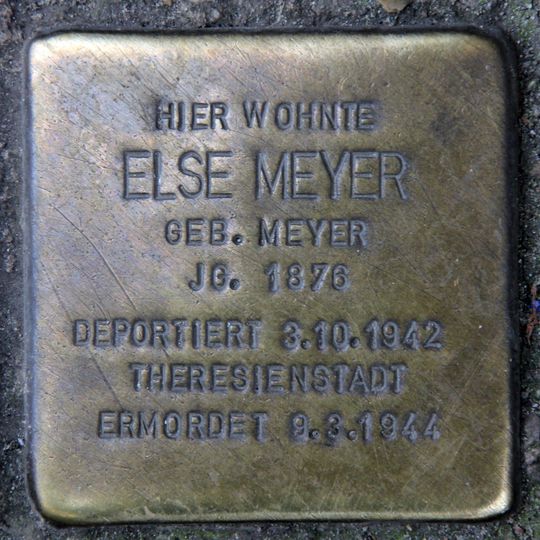 Stolperstein dedicated to Else Meyer