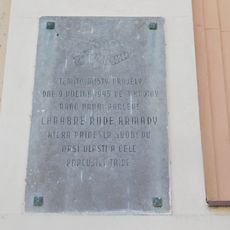 Pamětní deska příjezdu prvního tanku Rudé armády do Třebíče