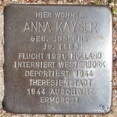 Stolperstein dedicated to Anna Kayser