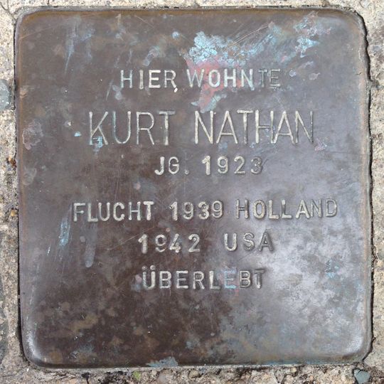 Stolperstein à la mémoire de Kurt Nathan