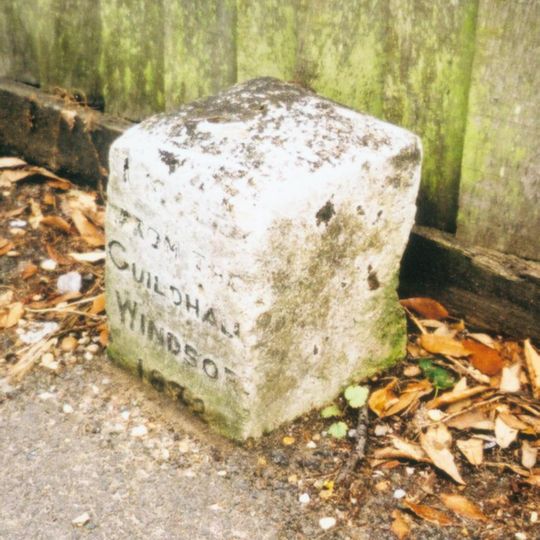 Milestone, Slough Road; N side of bridge, at entrance to Upper Cricket Field