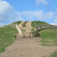 Promontory fort and two bowl barrows at Trevelgue Head
