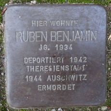 Stolperstein dedicated to Ruben Benjamin