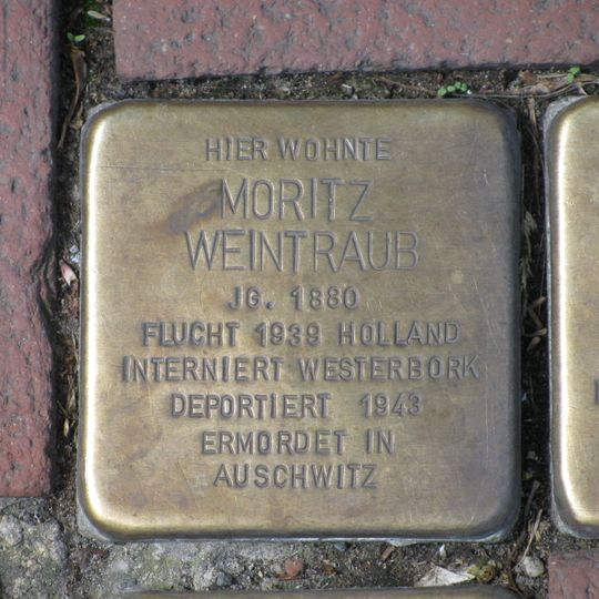 Stolperstein à la mémoire de Moritz Weintraub