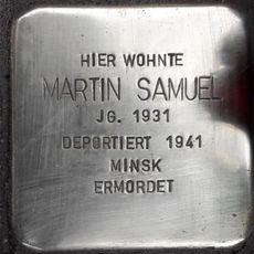 Stolperstein en memoria de Martin Samuel