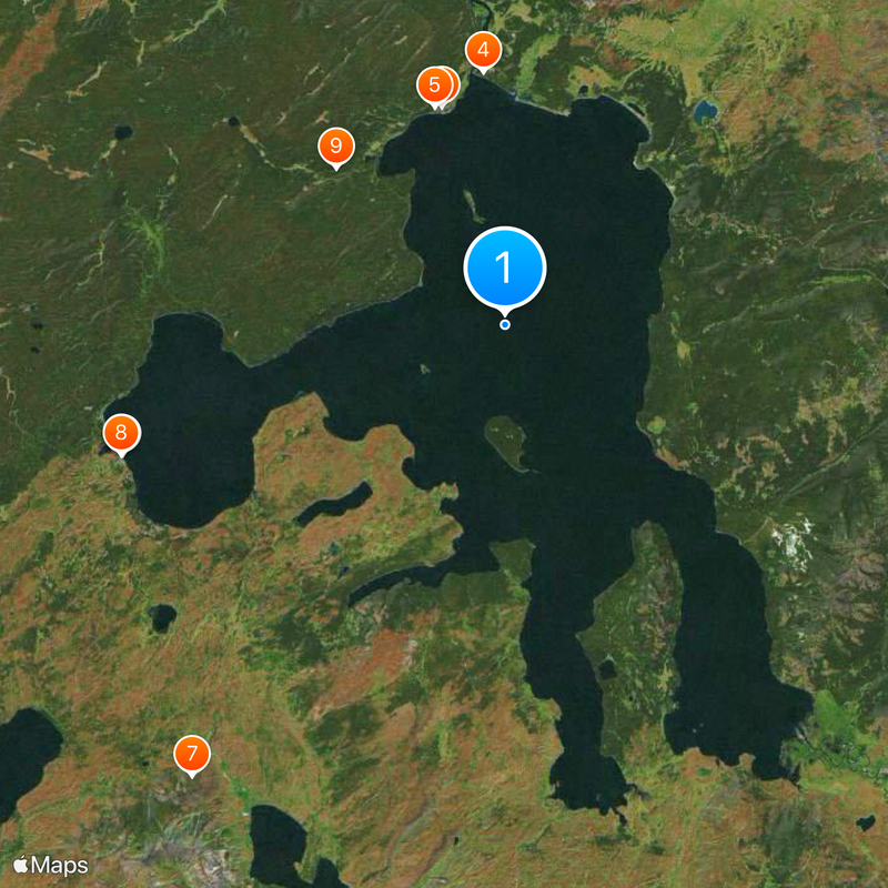 Lac Yellowstone Carte