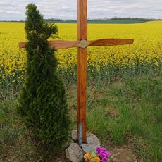 Dřevěný kříž v Dolní trati