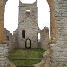 Remains of Church on Burrow Mump