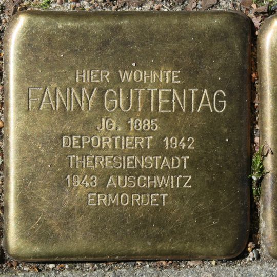 Stolperstein dedicated to Fanny Guttentag