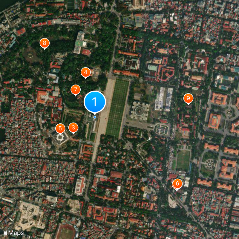 Mausoleo de Ho Chi Minh Mapa