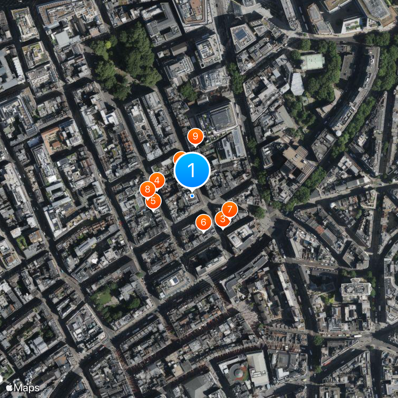 Prince Edward Theatre Mapa