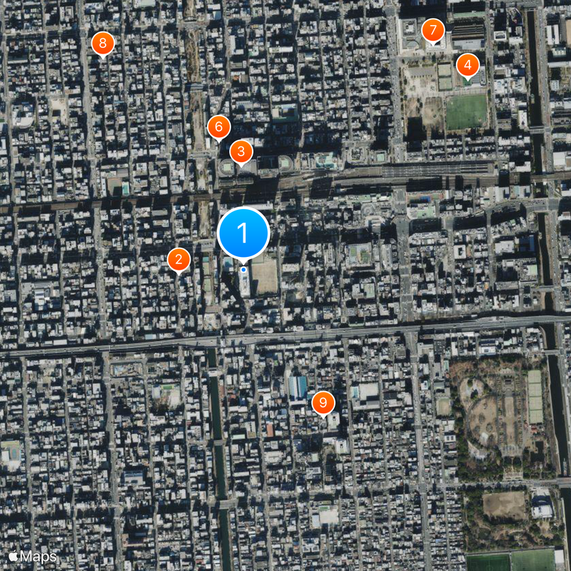 Tokyo Metropolitan Ryogoku Senior High School and Junior High School Map