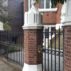 Railed Wall And Gate Piers At Parmiters School