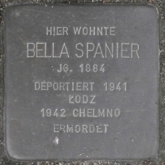 Stolperstein à la mémoire de Bella Spanier