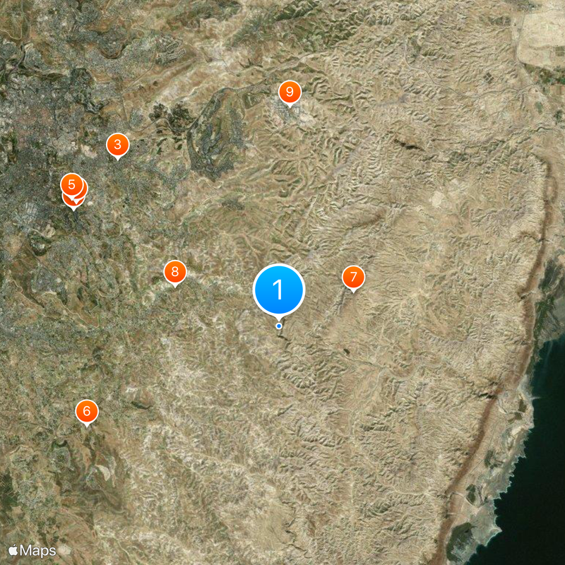 Holy Lavra of Saint Sabbas Map