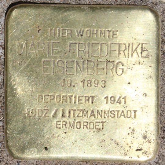 Stolperstein à la mémoire de Marie Friederike Eisenberg
