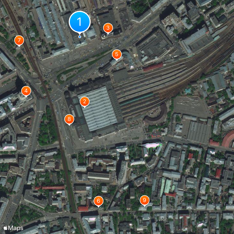 Leningradsky railway station Map