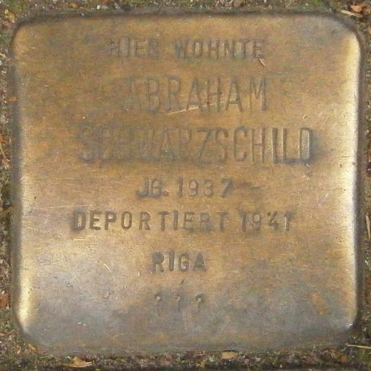 Stolperstein für Abraham Schwarzschild