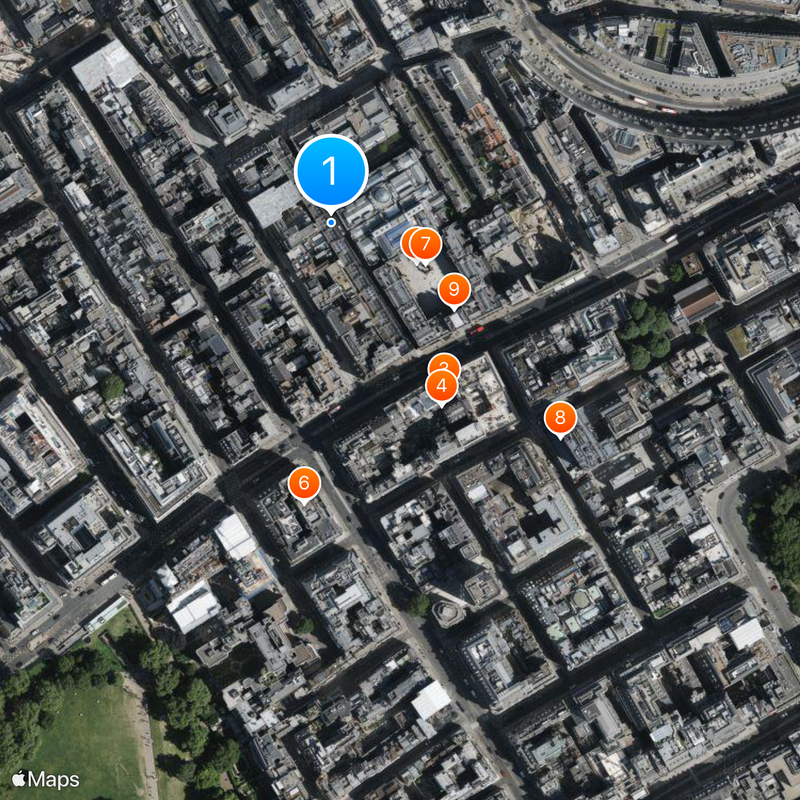 Burlington Arcade Mapa