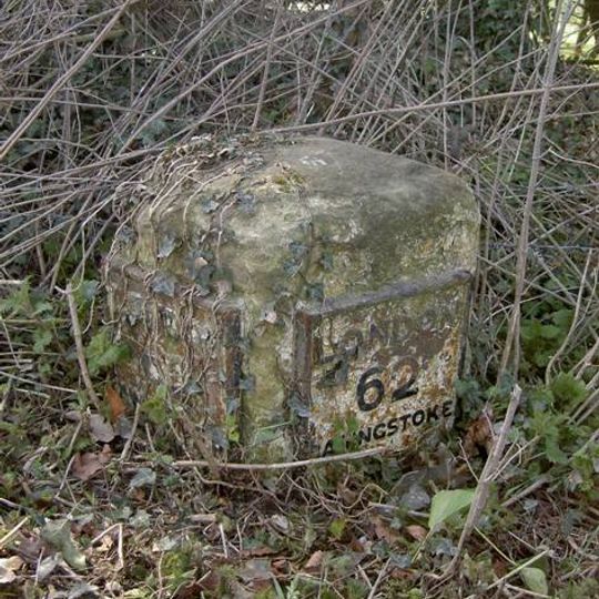 Milestone, Andover Down, jct of B3400 with 'The Middleway'