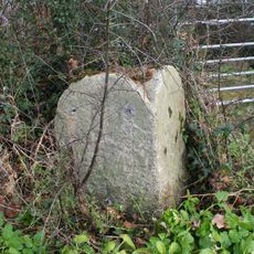Milestone, Maidencombe Cross, close to Bus Stop/pillar-box