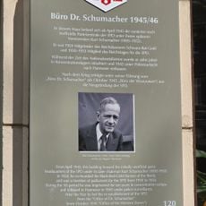 Stadttafel Büro Dr. Schumacher 1945/1946