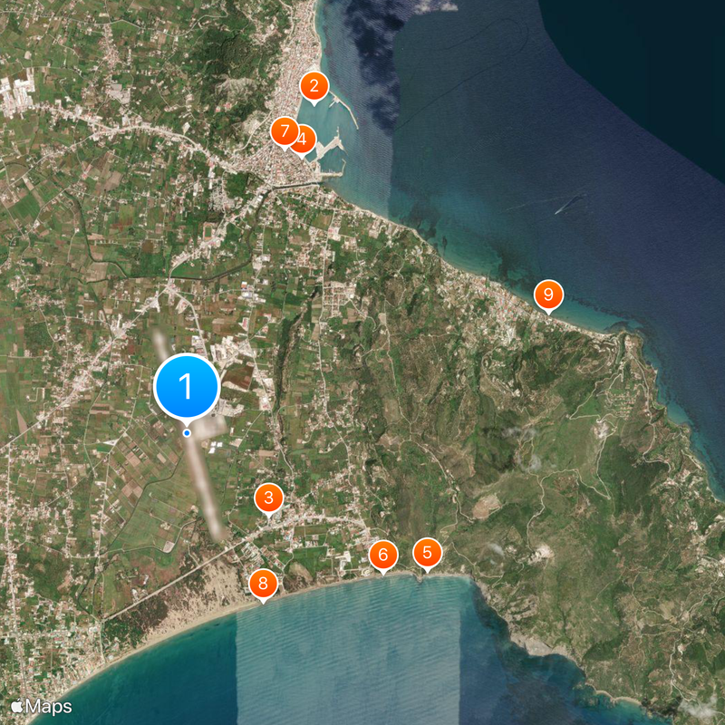 Zakynthos International Airport Map