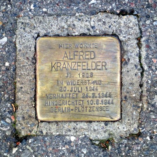 Stolperstein für Alfred Kranzfelder