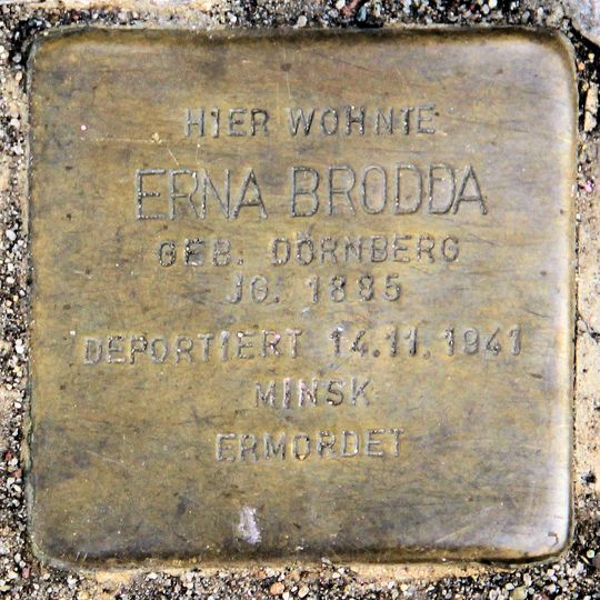 Stolperstein für Erna Brodda