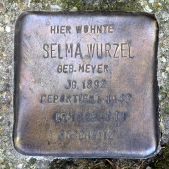Stolperstein für Selma Wurzel
