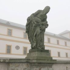 Statue of Chastity allegory on the hospital terrace in Kuks