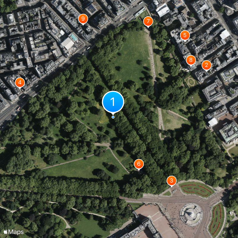 Green Park Mapa