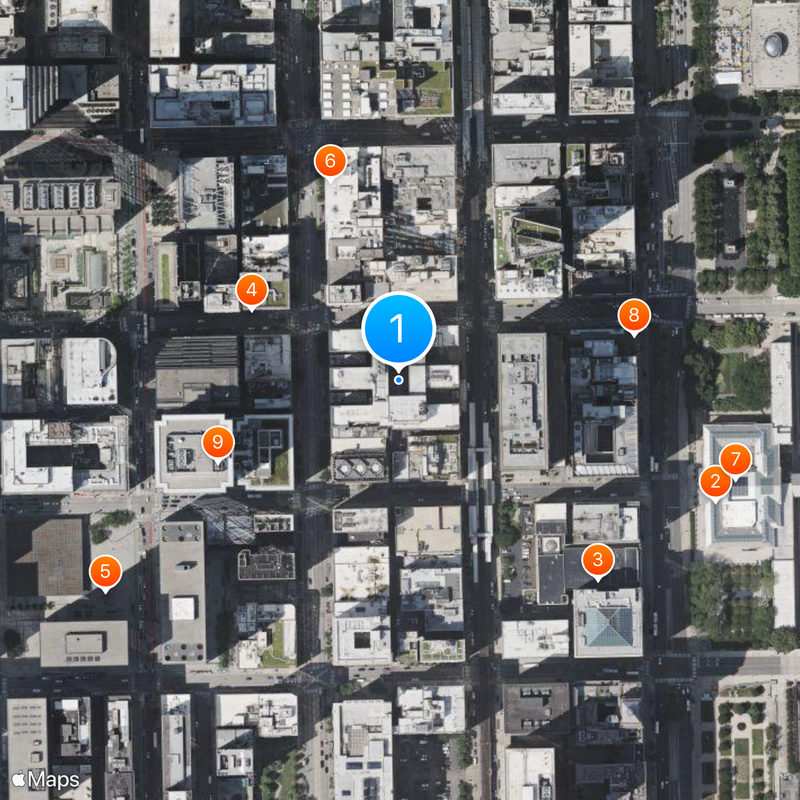 Palmer House a Hilton Hotel Kaart