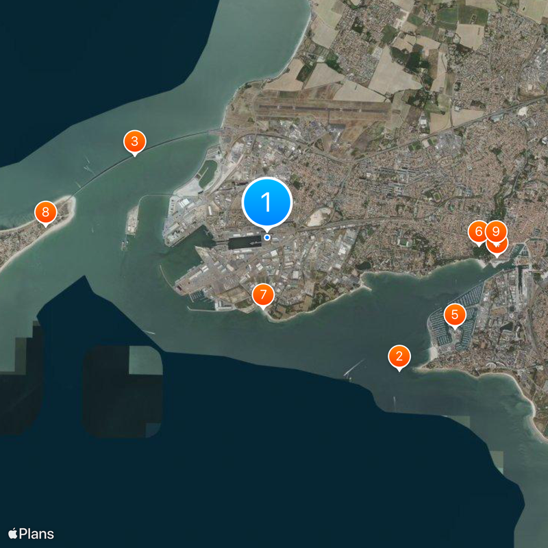 Base sous-marine de La Rochelle Carte