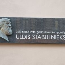 Commemorative plaque to Uldis Stabulnieks