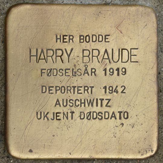 Stolperstein en memoria de Harry Braude