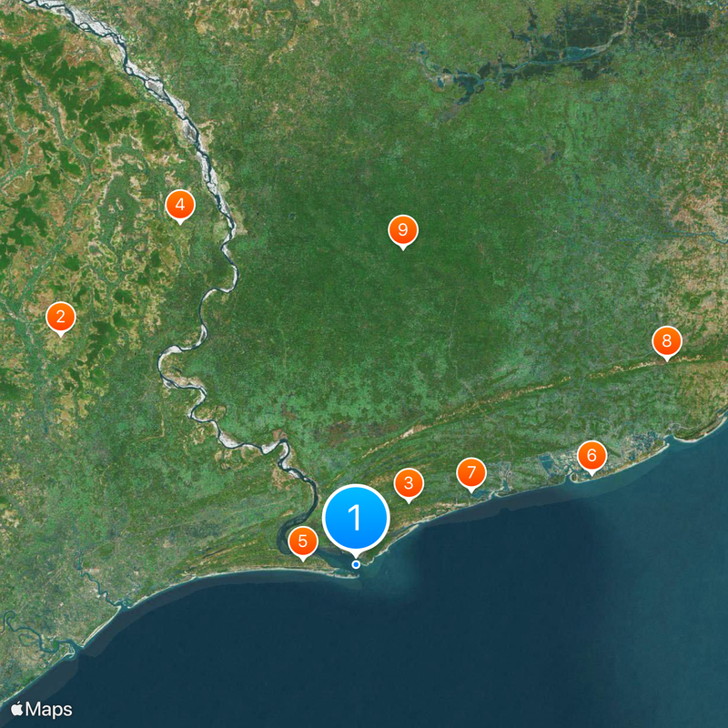 Subarnarekha River Map