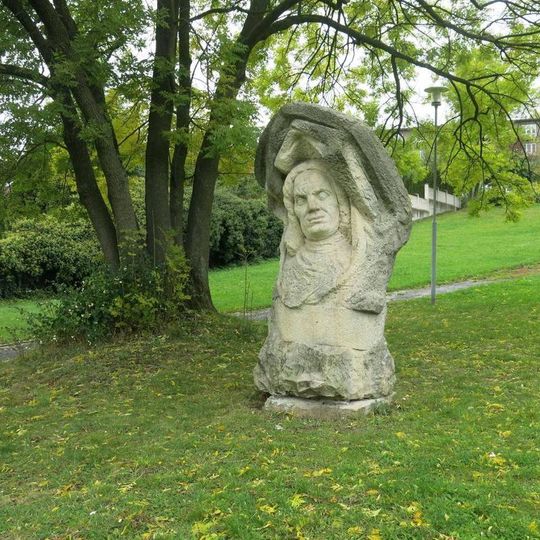 Socha Pocta Matyáši Braunovi v Pietním parku v Litvínově