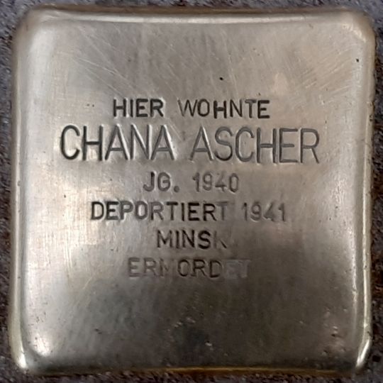 Stolperstein für Chana Ascher