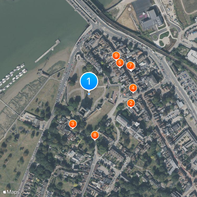 Rochester Castle Kaart