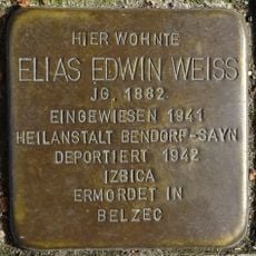 Stolperstein en memoria de Elias Edwin Weiss